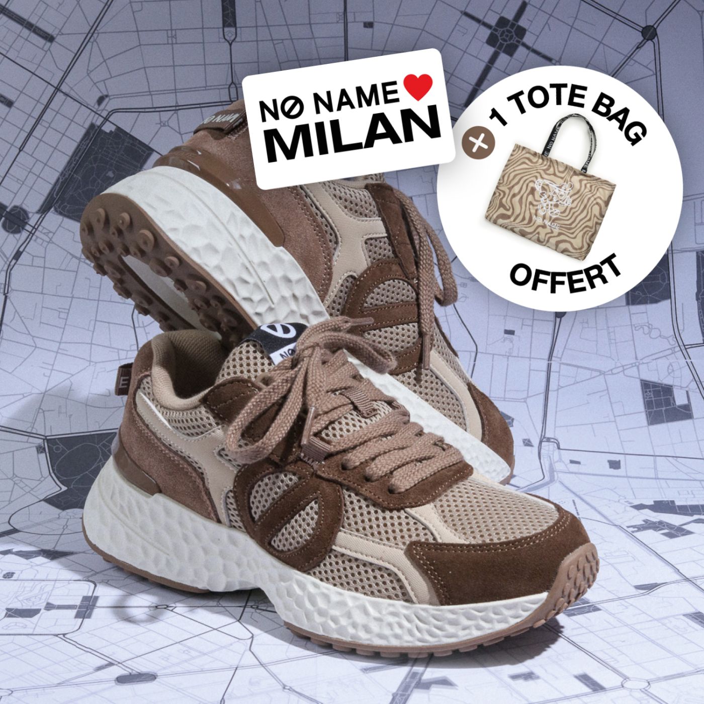 CARTER 2.0 RUNNER W EDITION MILAN - MESH/SDE/EARL - MARRON/BEIGE